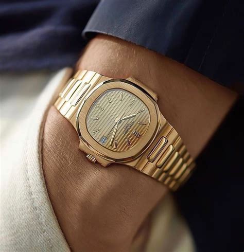 patek philippe watches gold nautilus|Patek Philippe Nautilus automatic watch.